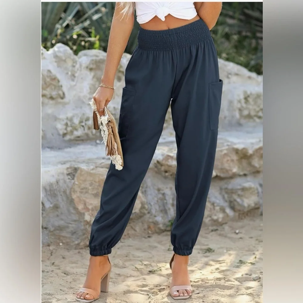 boho high waisted cargo pants - Picture 2 of 2